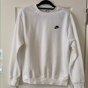 Nike Men's White Crewneck Sweater